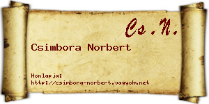 Csimbora Norbert névjegykártya